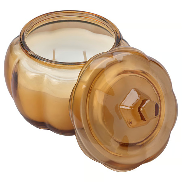 IKEA HÖSTAGILLE HOSTAGILLE Candle In Glass, 2 Wicks, Spiced Pumpkin (705.975.67) - Picture 2 of 3